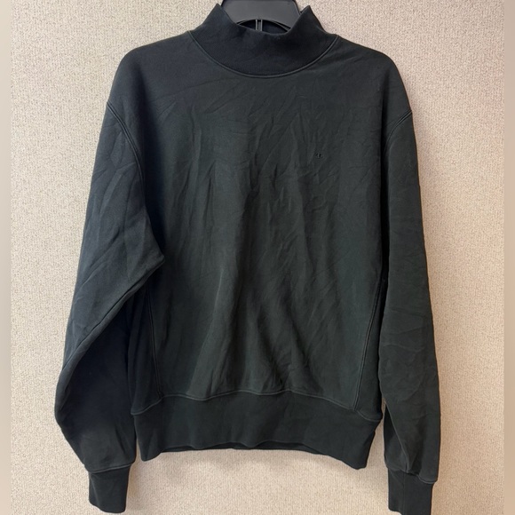 CHAMPION MEN SIZE MEDIUM REVERSE‎ WEAVE HIGH NECK SWEATSHIRT BLACK - Picture 1 of 8